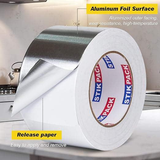 Aluminum Foil Tape 3 inch x 165ft Heavy Duty HVAC Duct Tape - Image 4