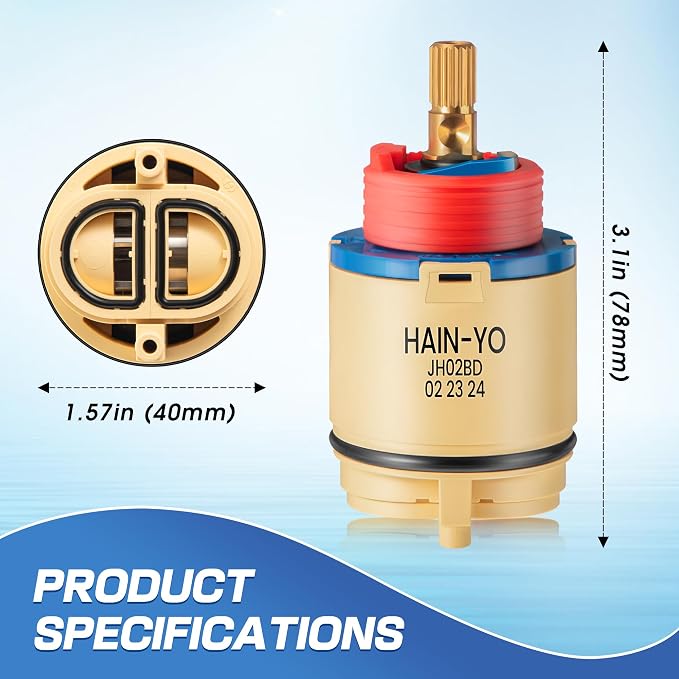 Enhon Pressure Balance Ceramic Disc Cartridge Replacement - Image 2