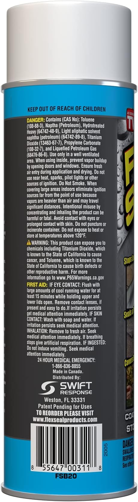 Flex Seal, 14 oz, Stop Leaks Instantly, Waterproof Rubber Spray On Sealant - Image 2