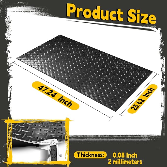 Workbench Mat 47.24"x23.62" Work Bench Pad, 2mm Non-Slip Steel Plate Tool - Image 2