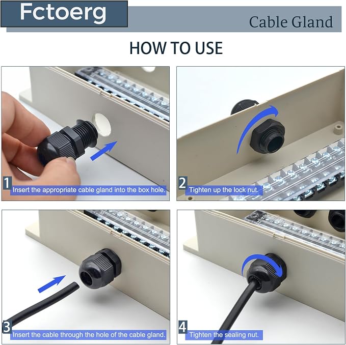 Waterproof Cable Glands, Nylon PA66, tight waterproof sealing - Image 5