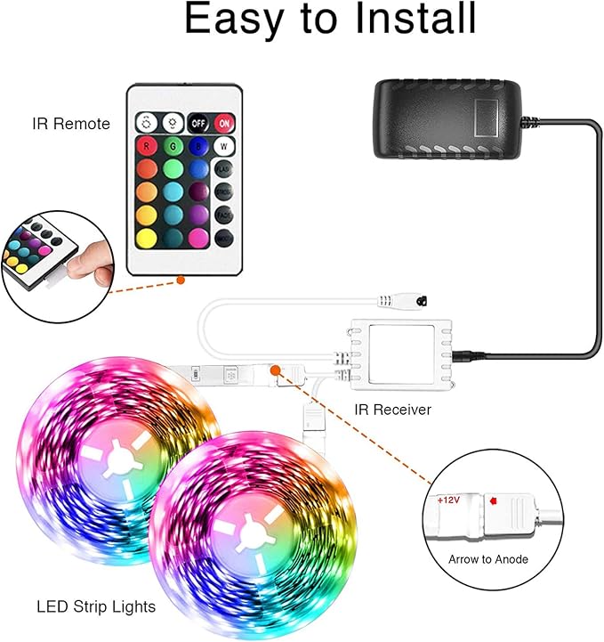 dalattin Bluetooth Led Lights for Bedroom 100ft, Smart Led Strip Lights - Image 3