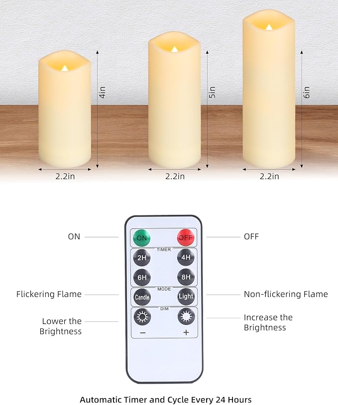Waterproof Flameless Candles, Flickering Indoor Outdoor Candles - Image 9
