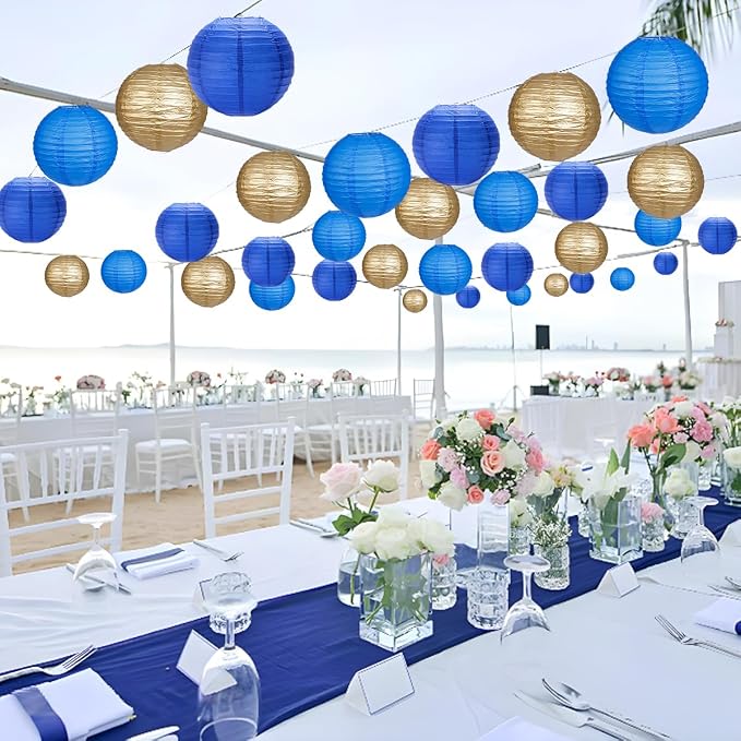 Paper Lanterns Party Decorations, Round Hanging Paper Lanterns Decorations - Image 5