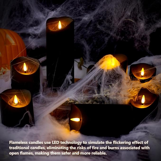 Nimiko Flameless Candles with Remote, Battery Operated Flickering Flameless - Image 4