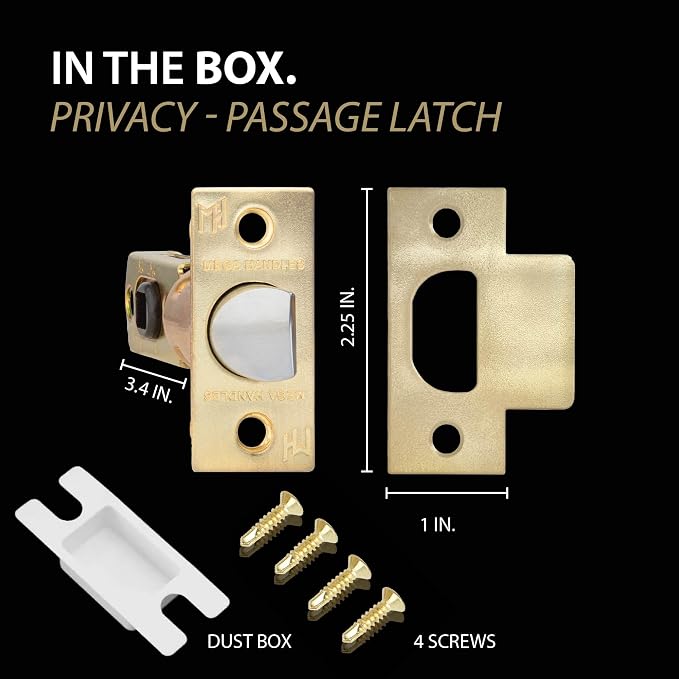 Privacy Square Latch Satin Brass - Image 3