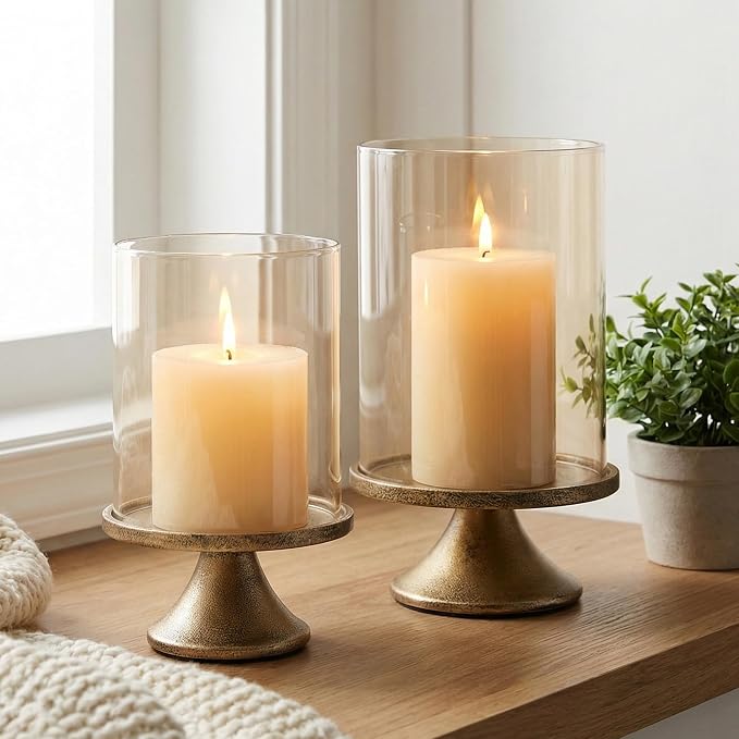 Set of 2 Hurricane Candle Holder Set by SUJUN
