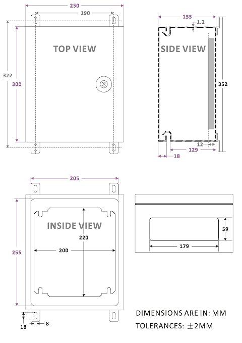 IP65 Weatherproof Metal Box Wall-Mounted Electronic Equipment Enclosure Box - Image 5