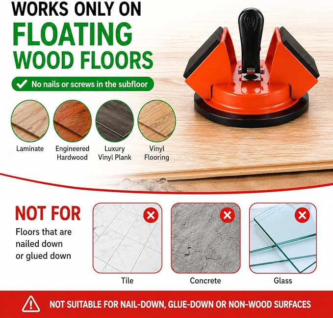 Floor Gap Repair Kit for Laminate & Vinyl Flooring, Suction Cup Gap Fixer | 45° - Image 2