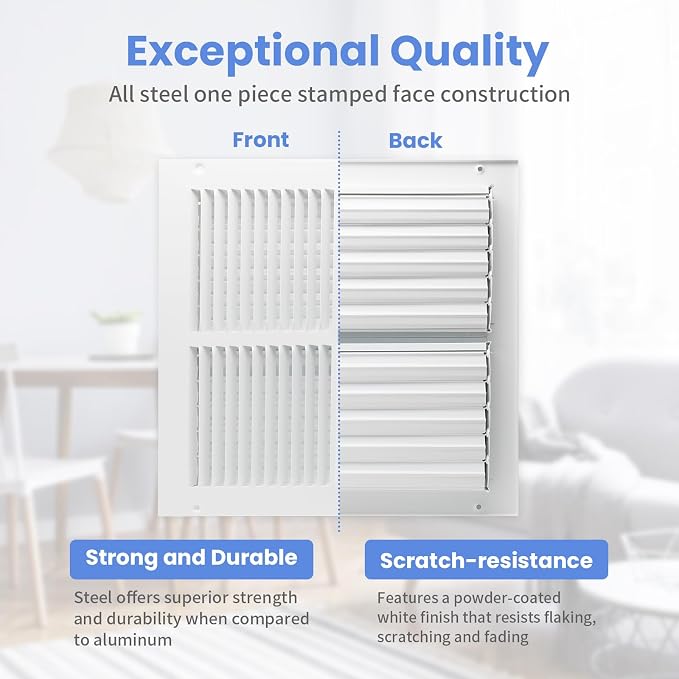 12 x 12 Inch Air Vent Covers for Wall or Ceiling - Image 3