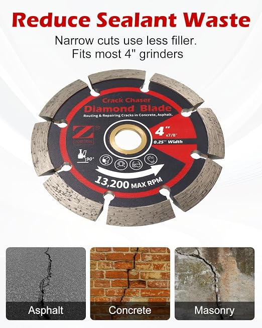 ZORUNNA 4" Diamond Crack Chaser Blade - Image 6