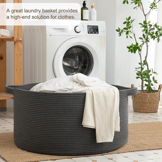 OIAHOMY 105L Extra Large Blanket Basket - Image 4