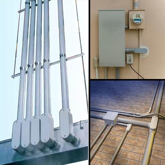 4Pack 1/2 Inch Rigid PVC Conduit Body Type LL 0.50IN PVC Conduit Bodies LL Type - Image 7