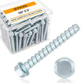 Hicarer 30 Pack 5/8 x 5 Inch Concrete Screws Galvanized by Hicarer