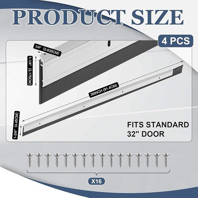 FoldTier 4 Pcs All-Season Door Sweep - Image 2