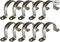 AKIHISA Pipe Clamps, 304 Stainless Steel 2 Hole Pipe Bracket, ID 1 4/7Inch by AKIHISA