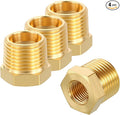 4 Pack Male to FeMale Adapter, 3/8" NTP Male x 1/8" NTP Female Brass Hex by Rebower