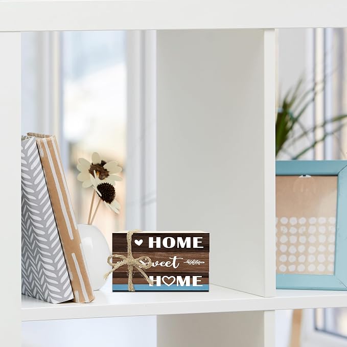 Mini Decorative Books For Home Decor, Small Wood Book Stack For Table Decor - Image 4