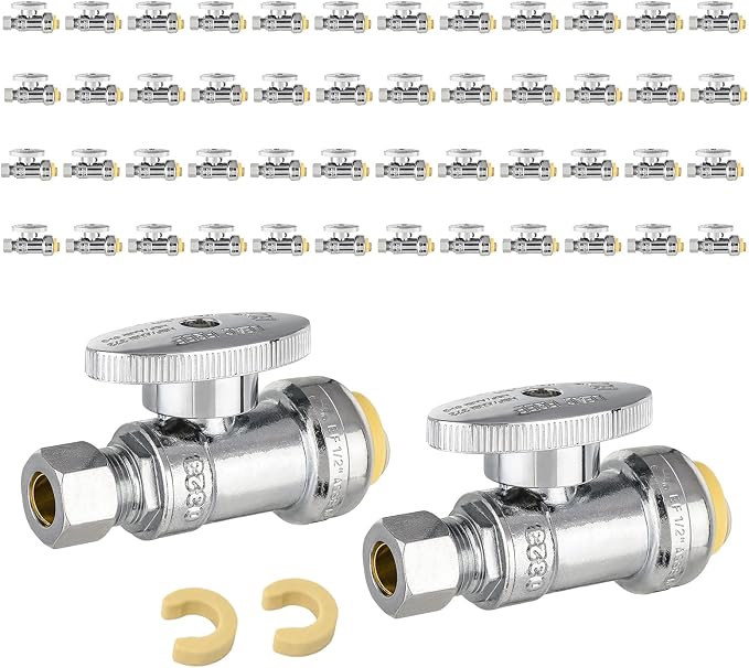 50PACK EFIELD Push Fit Straight Stop Valve by EFIELDPEXTUBING