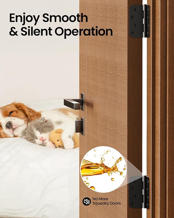 Black Exterior Door Hinges 4 Inch 12 Pack - Image 2