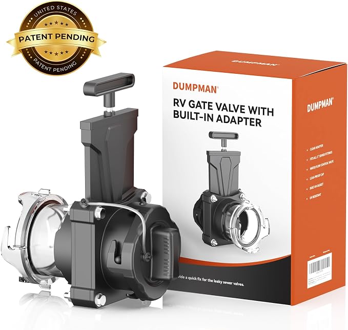 DUMPMAN RV Sewer Gate Valve, Shut Off Waste Valve | Leak-proof Cap, water flow - Image 7