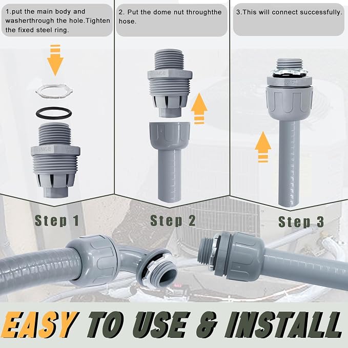 1 Inch 150 FT Non Metallic Liquid-Tight Conduit and Connector Kit - Image 5