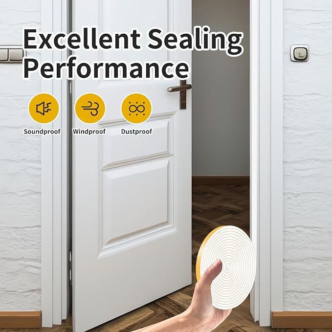 Weather Stripping Door Seal, High Density CR, 1/4 in X 1/16 in x 66Ft | Air - Image 5