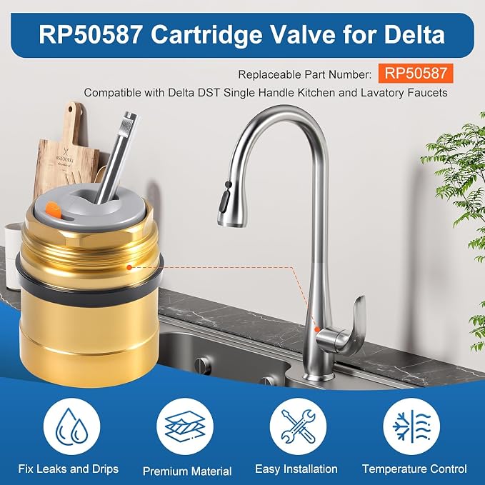 RP50587 Delta Faucet Cartridge Replacement - Image 2