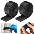 2 Pack Moldable Silicone Putty Black Solid Roll | 1.5 ft x 1 in Non Hardening by ElectricWise