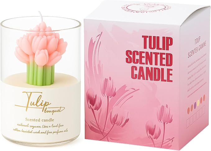 Orange Flower Shape Soy Wax Scented Candles 100% Natural Soy Wax | Relaxing - Image 6