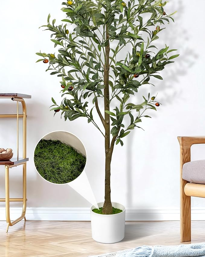 5FT Artificial Olive Tree Indoor Tall Faux - Image 4