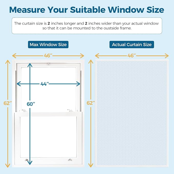 Augblinds Window Insulation for Winter, Curtain Size 46 Inch x 62 Inch - Image 2