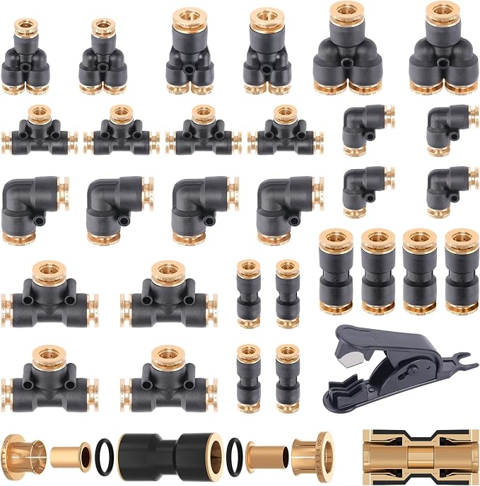 CheeMuii 31 PCS DOT Air Line Fittings Kit 1/4 3/8 Quick Connect Air Fitting | - Image 8