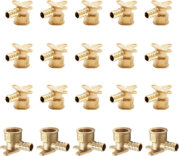 20Pack Seelink PEX Fittings, 1/2" PEX x 1/2" Female NPT Drop Ear Elbow | PEX by Seelink