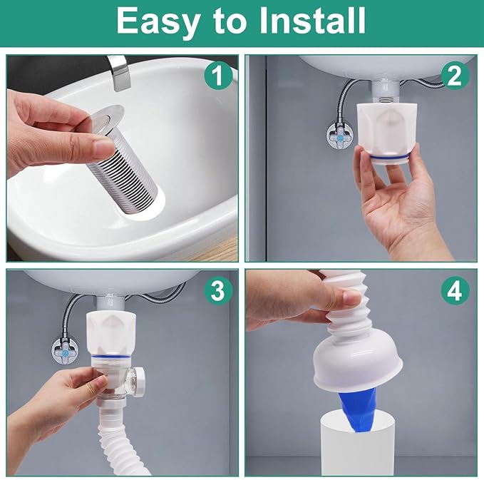 Bathroom Sink Drain Kit, Sink Drain Pip Kit - Image 6