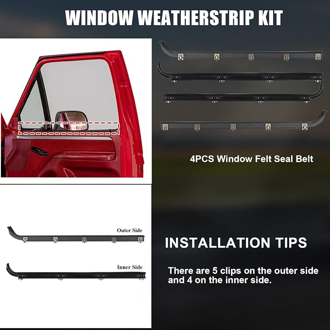 ItranMc Window Molding Sweep Felt Trim Seal - Image 6