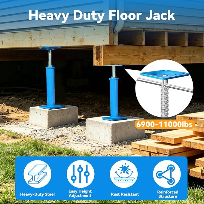 11" - 16" House Jacks for Leveling, 4 Pack Screw Jacks Post | 10000 Max Load - Image 5