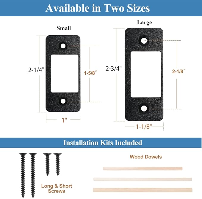Deadbolt Restorer Strike Plate Narrow Side and Large Hole, 1 Pack | Fix Latch - Image 5