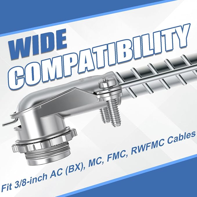 25 Pcs 90° Squeeze MC Connectors - Image 4