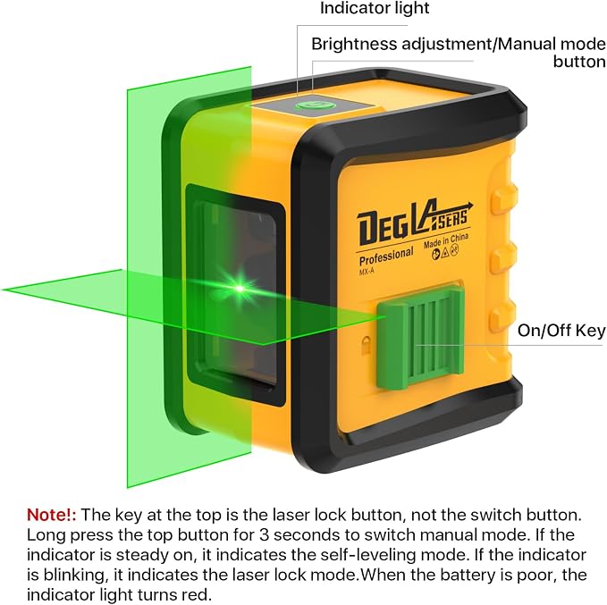 Self Leveling Laser Level with Tripod, DEGLASERS Green Cross Line Laser Level - Image 5