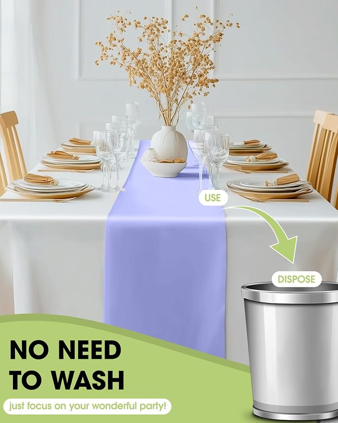Pureegg Lilac Plastic Table Runners - Image 4