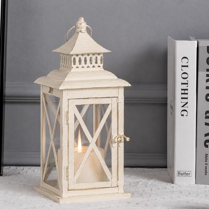 Lantern Decorative Indoor & Outdoor, Large Square Hanging Spring Home Decor by DECORKEY