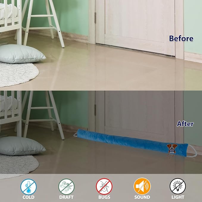 Decorative Weighted Under Door Draft Stopper 36 Inch, Heavy Duty Door Draft - Image 3