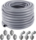 Liquid-Tight Conduit 100 ft and 8 Pieces of Connector Kit | Electrical Conduit by ANSGERY