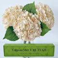 YalzoneMet 3 PCS Champagne Pink Hydrangea Artificial Flowers 21 inches Real by YalzoneMet