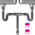 Flexible Expandable P-Trap Kit for Double Kitchen Sink Drain by Unknown