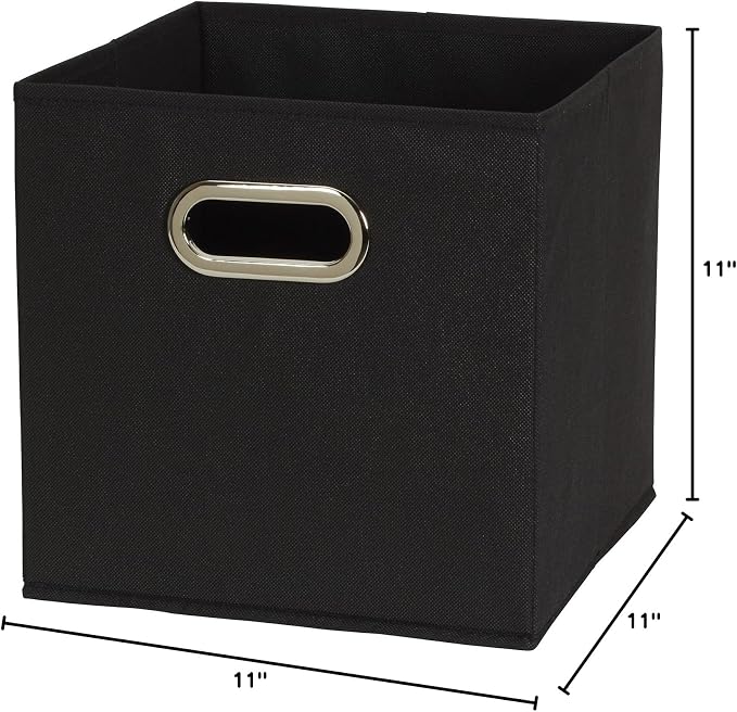 Household Essentials Foldable Fabric Storage Bins 6 Piece Set, Strong - Image 9