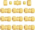 ChillWaves Brass Compression Tube Fitting, 3/16" OD x 3/16" OD Compression by VisittheCHILLWAVES