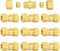 ChillWaves Brass Compression Tube Fitting, 1/4" OD x 1/4" OD Compression Union by VisittheCHILLWAVES