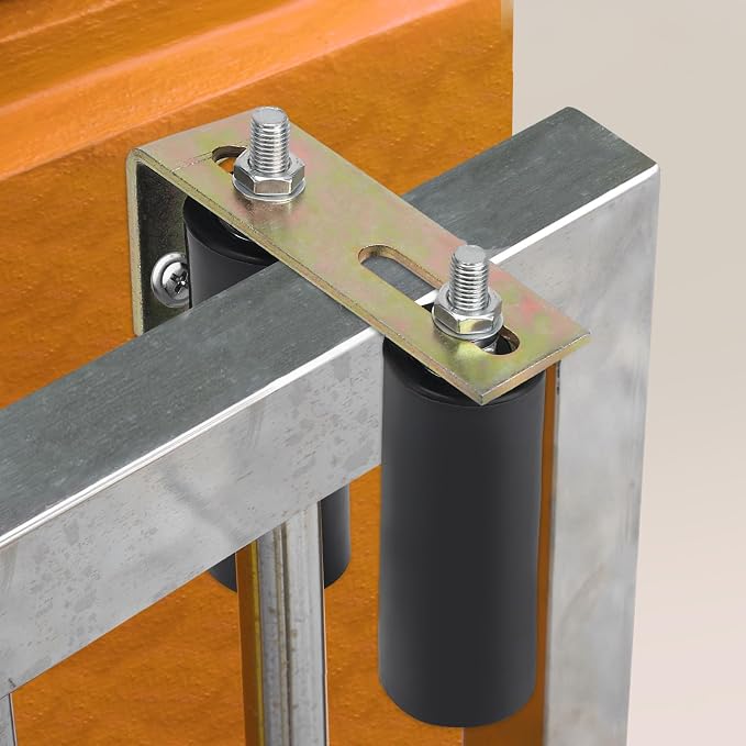 6" Gate Roller Guide with L-Bracket, Universal Adjustable Heavy Duty Sliding - Image 2